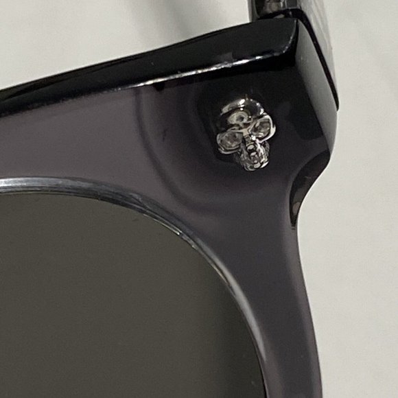 Alexander McQueen AM0024SA Smoke Gray Frame Green Lenses Sunglasses - Picture 4 of 12